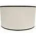 Eva Large Drum Lamp Shade with Black Trim - Cream, Linen