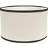Eva Small Drum Lamp Shade with Black Trim - Cream, Linen