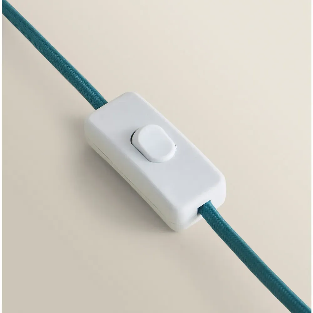 Evie Cube Checkered Ceramic LED Table Lamp - Green