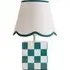 Evie Cube Checkered Ceramic LED Table Lamp - Green