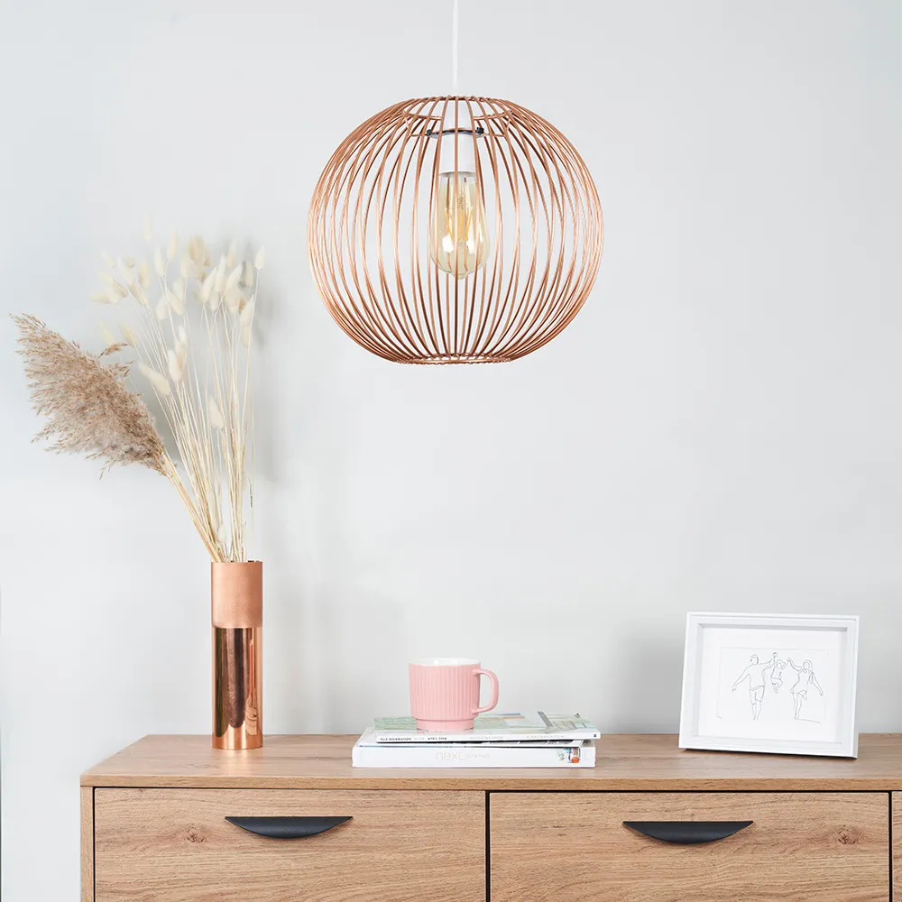 Faraday Globe Ceiling Pendant Light - Copper, Metal