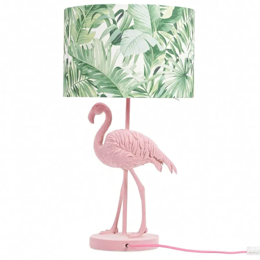 Flo Jungle Shade Flamingo LED Table Lamp - Pink, Velvet image