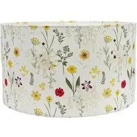 Flora Medium Drum Lamp Shade - Cream