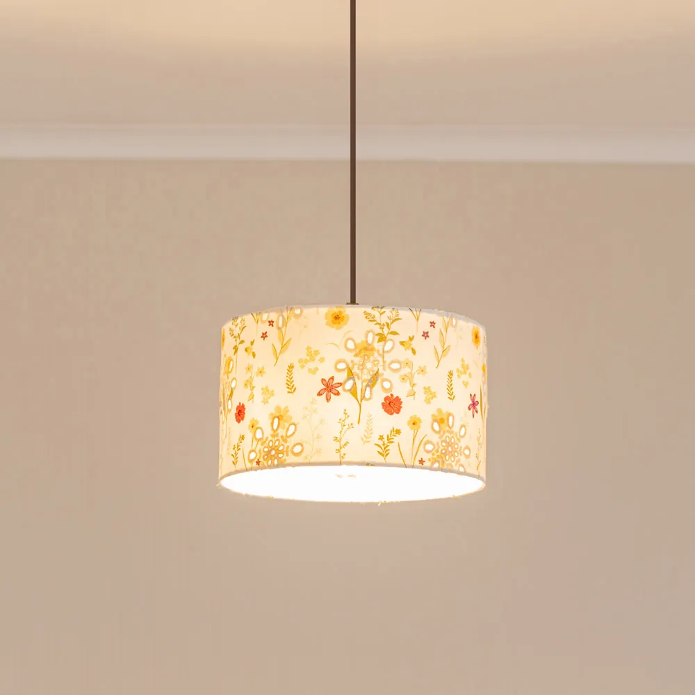 Flora Small Drum Lamp Shade - Cream