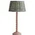 Floral Pleated Shade Bobbin LED Table Lamp - Pink, Wood