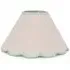 Florie Large Tapered Lamp Shade with Scallop Edge - Cream, Linen