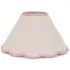 Florie Large Tapered Lamp Shade with Scallop Edge - Cream, Linen