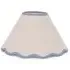 Florie Large Tapered Lamp Shade with Scalloped Edge - Cream, Linen