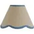 Florie Mini Lamp Shade with Scallop Trim - Blue, Linen