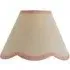 Florie Mini Lamp Shade with Scallop Trim - Pink, Linen