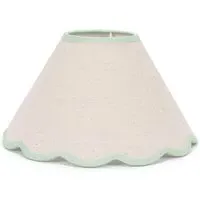 Florie Small Tapered Lamp Shade with Scallop Edge - Cream, Linen