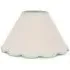 Florie Small Tapered Lamp Shade with Scallop Edge - Cream, Linen