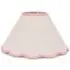 Florie Small Tapered Lamp Shade with Scallop Edge - Cream, Linen