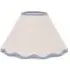 Florie Small Tapered Lamp Shade with Scalloped Edge - Cream, Linen
