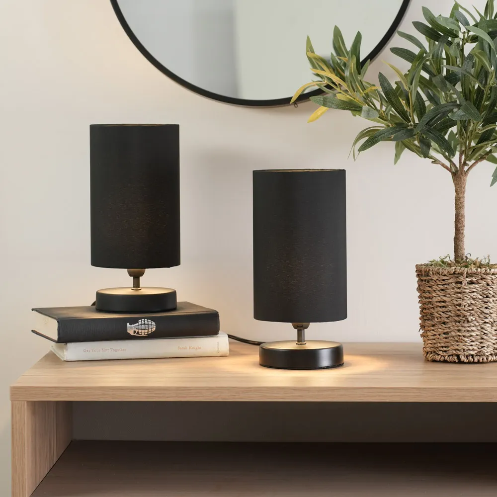 Francis Touch Table Lamp 2 Pack - Black