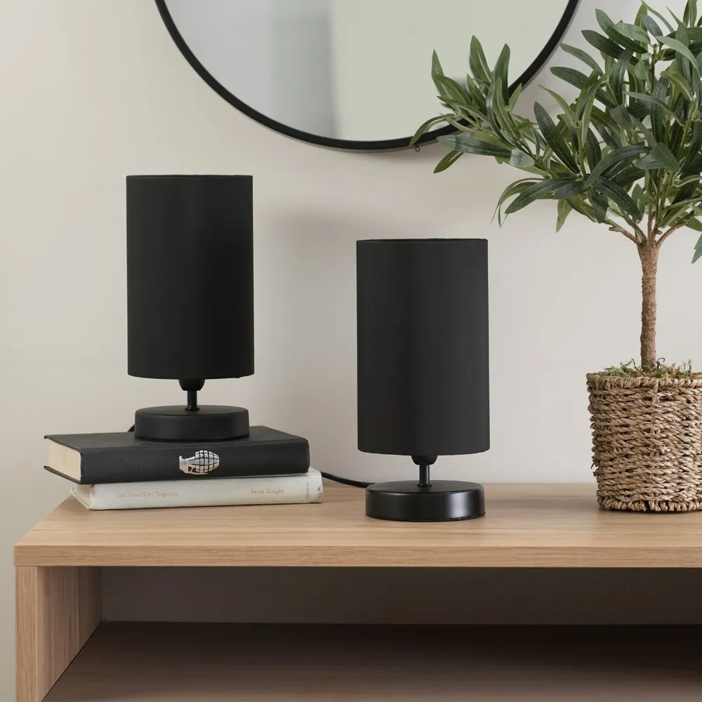 Francis Touch Table Lamp 2 Pack - Black