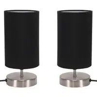 Francis Touch Table Lamp 2 Pack - Black, Chrome