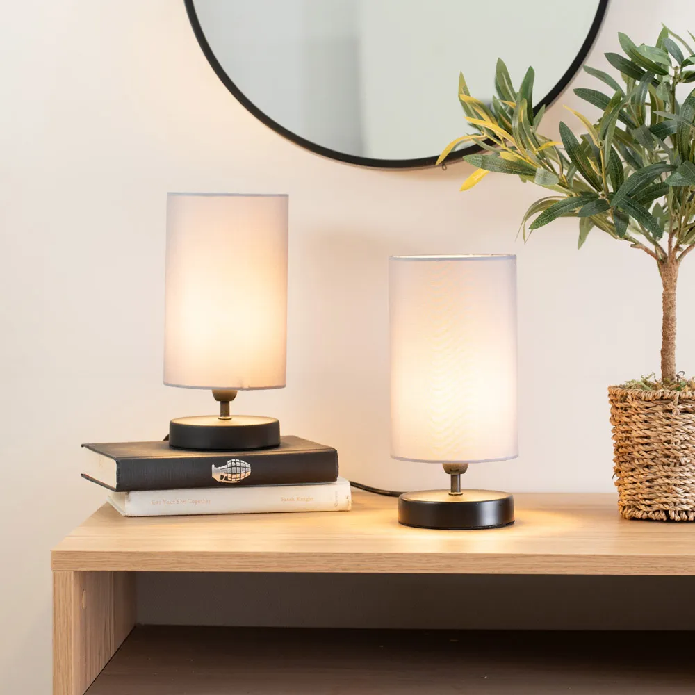 Francis Touch Table Lamp 2 Pack - Grey