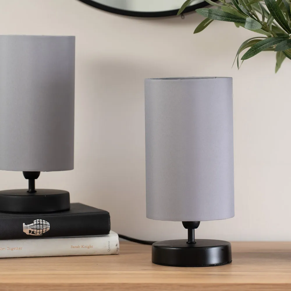 Francis Touch Table Lamp 2 Pack - Grey