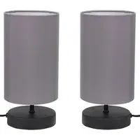 Francis Touch Table Lamp 2 Pack - Grey