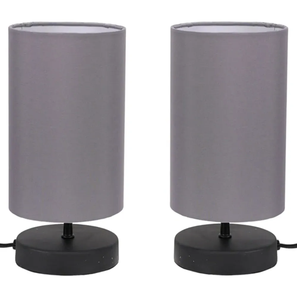 Francis Touch Table Lamp 2 Pack - Grey