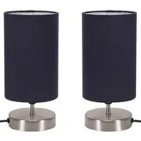 Francis Touch Table Lamp 2 Pack - Navy, Gold