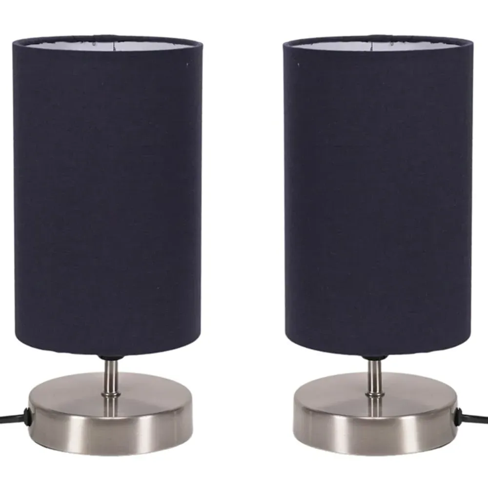 Francis Touch Table Lamp 2 Pack - Navy, Gold