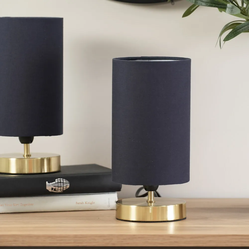Francis Touch Table Lamp - Navy, Gold
