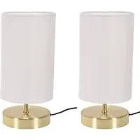 Francis Touch Table Lamp with Bulb 2 Pack - White, Gold