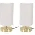 Francis Touch Table Lamp with Bulb 2 Pack - White, Gold