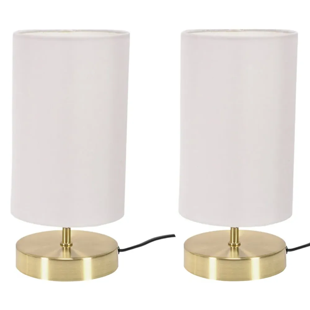 Francis Touch Table Lamp with Bulb 2 Pack - White, Gold