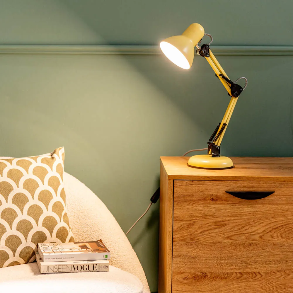 Frankie LED Desk Lamp - Yellow, Metal