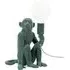 Geroge Monkey Globe LED Table Lamp - Green, Velvet