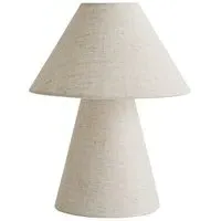 Gigi Tapered LED Table Lamp with Bulb - Cream, Linen