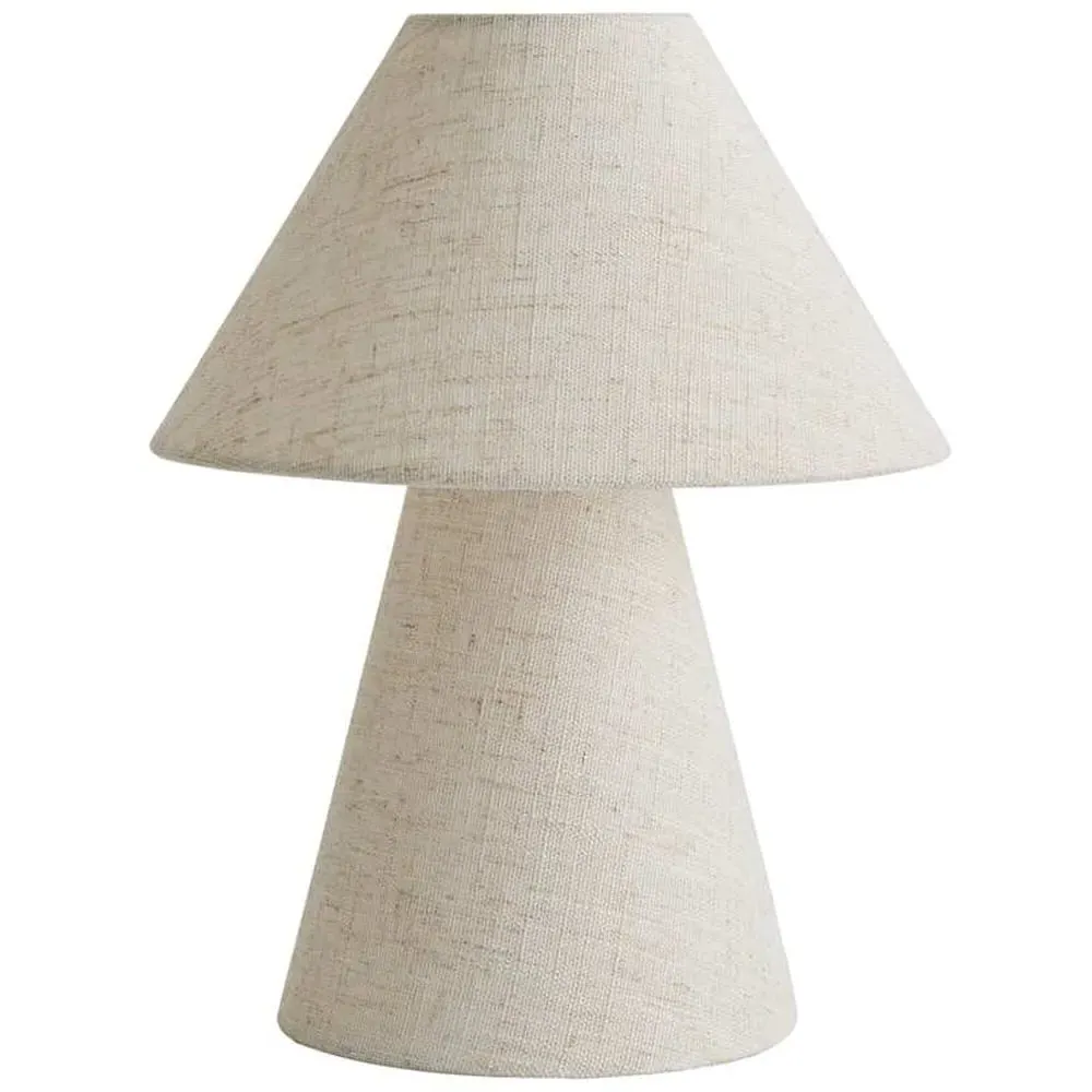 Gigi Tapered LED Table Lamp with Bulb - Cream, Linen image