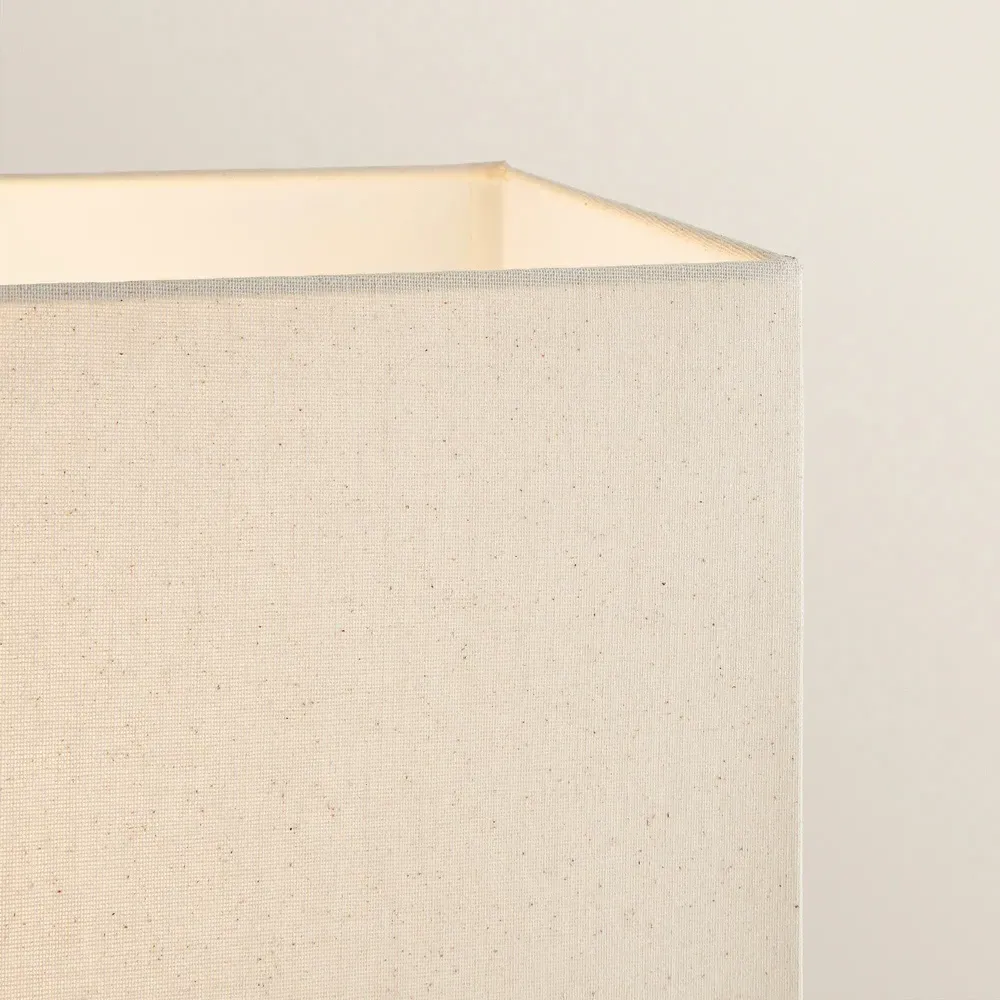 Gloria Double Stem Floor Lamp with Rectangular Shade - Black, Metal