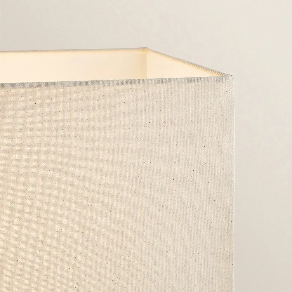 Gloria Double Stem Floor Lamp with Rectangular Shade - Gold, Metal