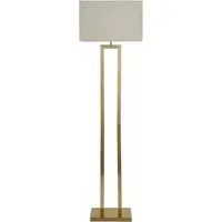 Gloria Double Stem Floor Lamp with Rectangular Shade - Gold, Metal