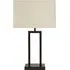 Gloria Double Stem Table Lamp with Rectangular Shade - Black, Metal