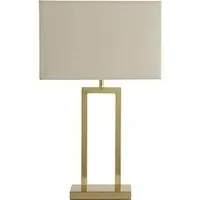 Gloria Double Stem Table Lamp with Rectangular Shade - Gold, Metal