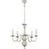 Gothica Flemish 5 Way Ceiling Chandelier Light - White