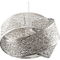 Hacienda Intertwined Ceiling Pendant Light - Silver, Chrome
