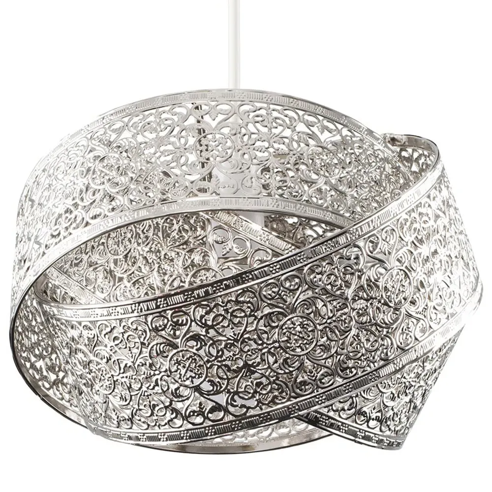 Hacienda Intertwined Ceiling Pendant Light - Silver, Chrome image