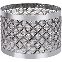 Hadley Drum Lamp Shade with Jewel Detail - Silver