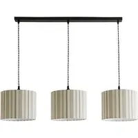 Hallie 3 Drop Ceiling Pendant Light - Black, Linen