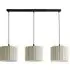 Hallie 3 Drop Ceiling Pendant Light - Black, Linen