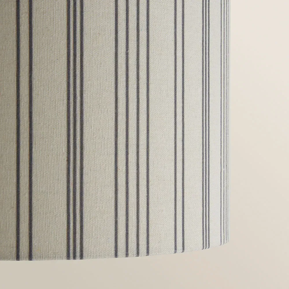 Hallie Large Drum Ceiling Pendant Lamp Shade - White, Linen