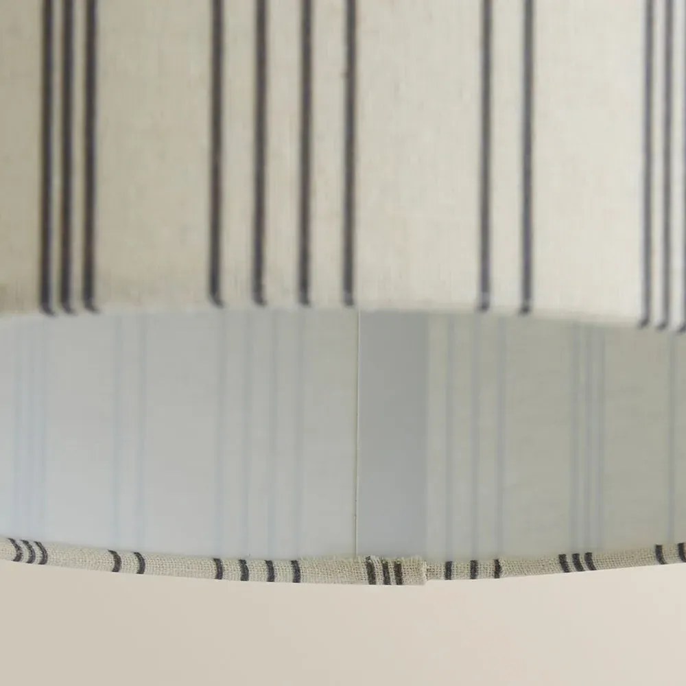 Hallie Large Drum Ceiling Pendant Lamp Shade - White, Linen