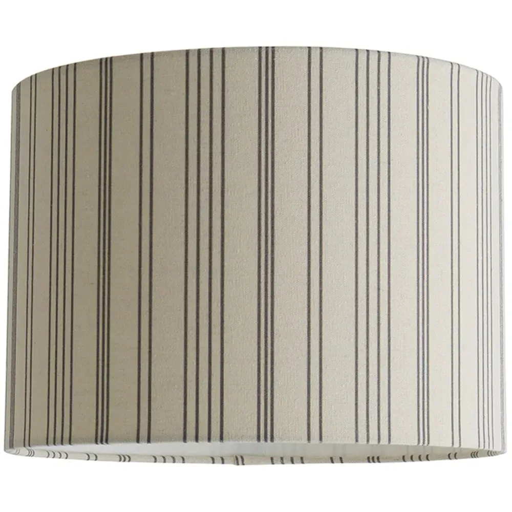 Hallie Large Drum Ceiling Pendant Lamp Shade - White, Linen