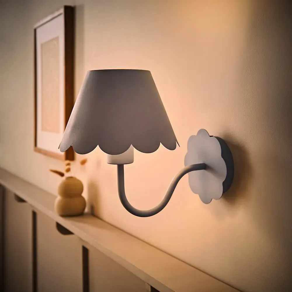 Hallie Scallop Rechargeable Wall Light 2 Pack - Blue